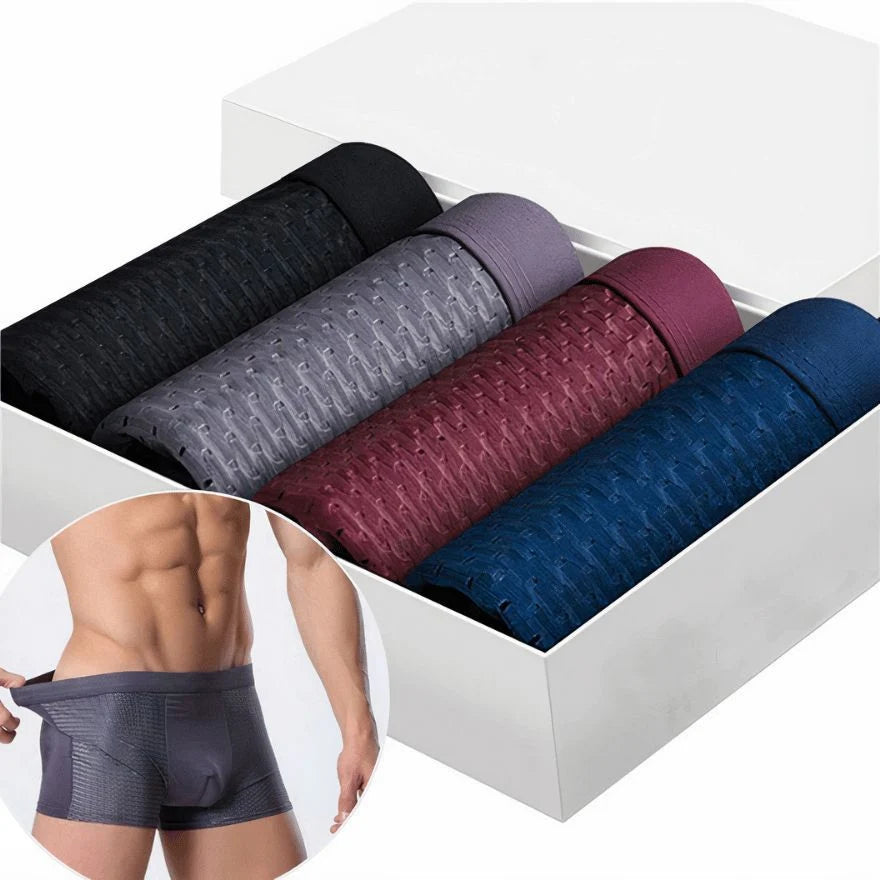 🔥 La Fraîcheur Que Votre Corps Mérite — 4 Boxers Ultra-Respirants